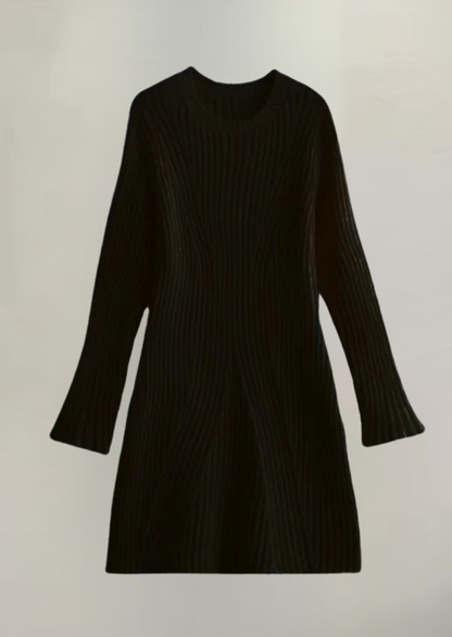 Faustine - Elegante Mini Abito di Maglia Acanalado
