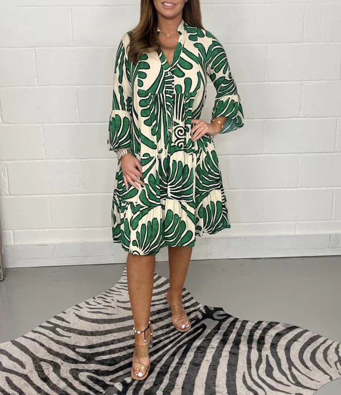 Fenella - Abito midi Impreso con Scollo a V