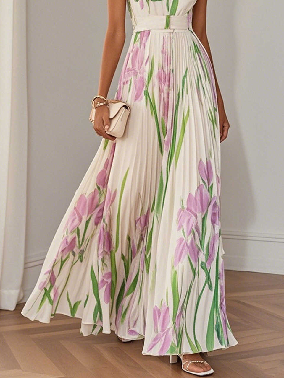 LILLA – ABITO MAXI ELEGANTE DI FIORI