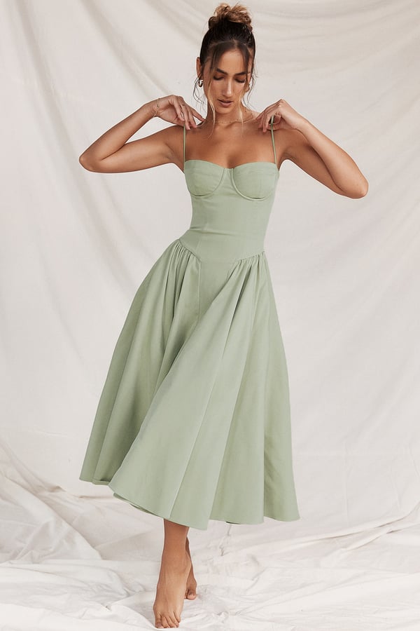 Elara | Abito con spalline con corsetto
