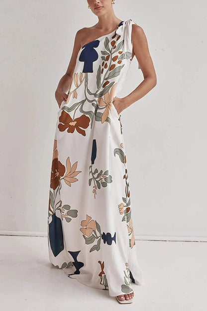 MILLIE – ABITO MAXI IMPRESO MONOSPALLA