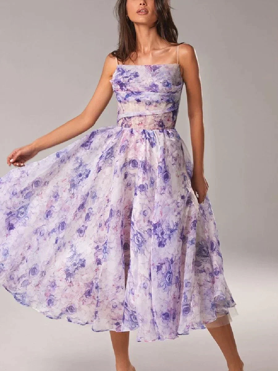 Emilia | Abito Elegante Senza maniche Stampato