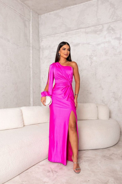 Zarra – Abito maxi Elegante di Monospalla