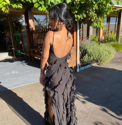 Zara - Abito maxi con volant
