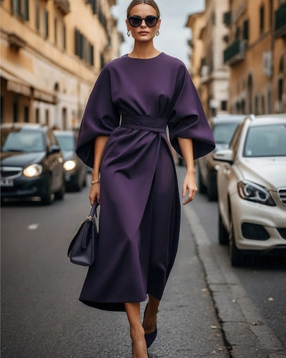 Abito elegante con maniche a palloncino
