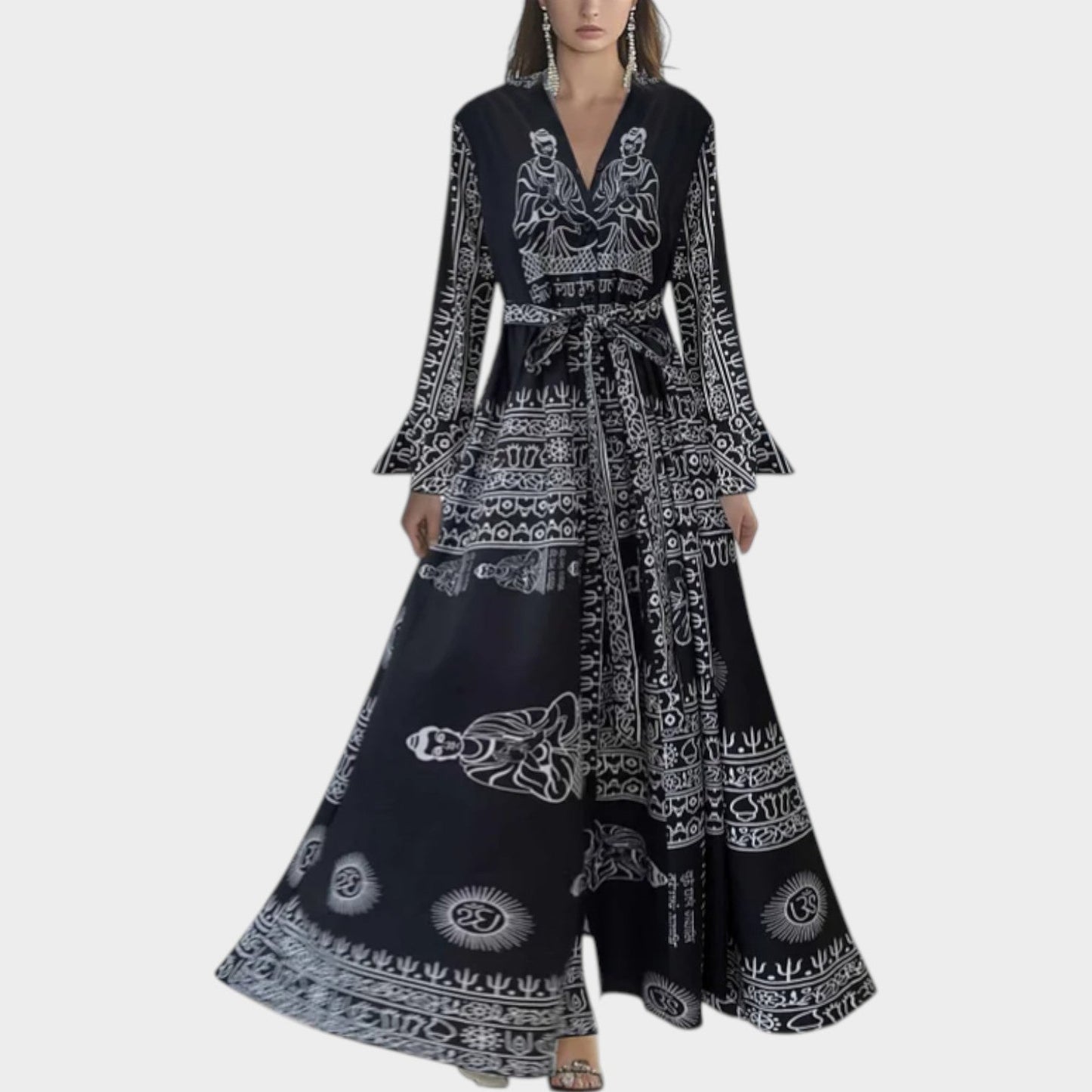 Abito maxi in Chiffon Floreale