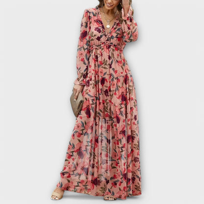 Juno - Elegante Abito Maxi Floreale