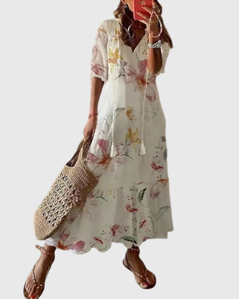 Amalia | Abito maxi Boho Vintage estivo