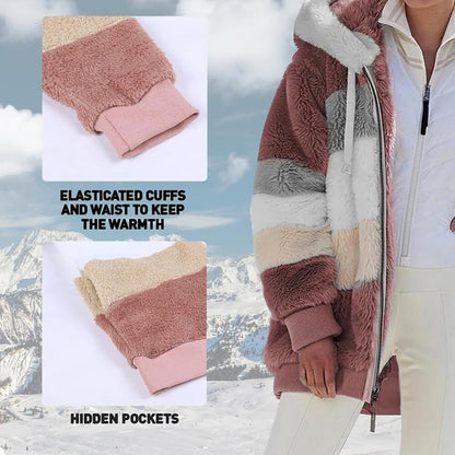 KAREN | Cappotto con cappuccio Oversize di Pelle Morbido e Calda