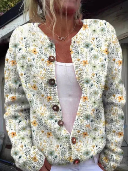 LILA | Cardigan di Fantasia Floreale