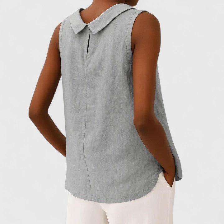 Anastine | Top elegante con Collo Enrollado