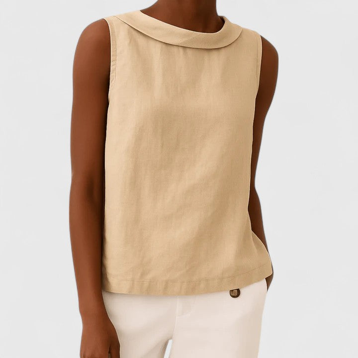 Anastine | Top elegante con Collo Enrollado