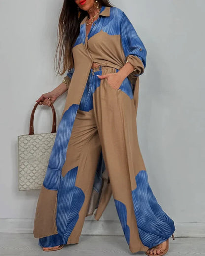 AMARA – SET DUE PEZZI CON DRAPPEGGIATO ELEGANTE