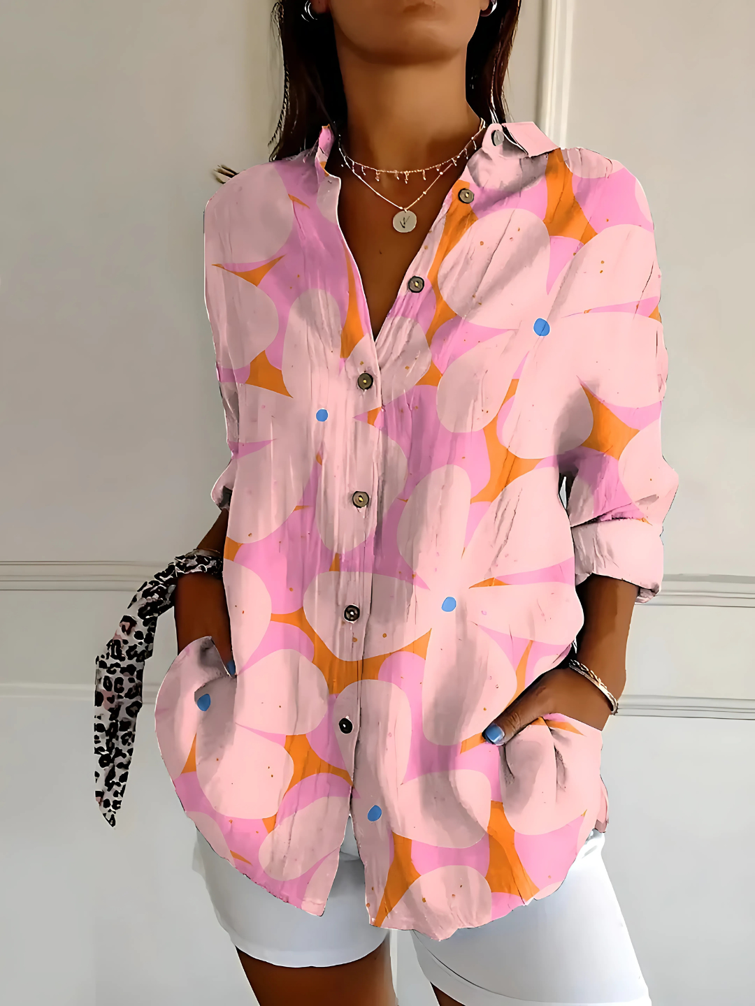 Yllona – Blusa Rilassata con bottoni