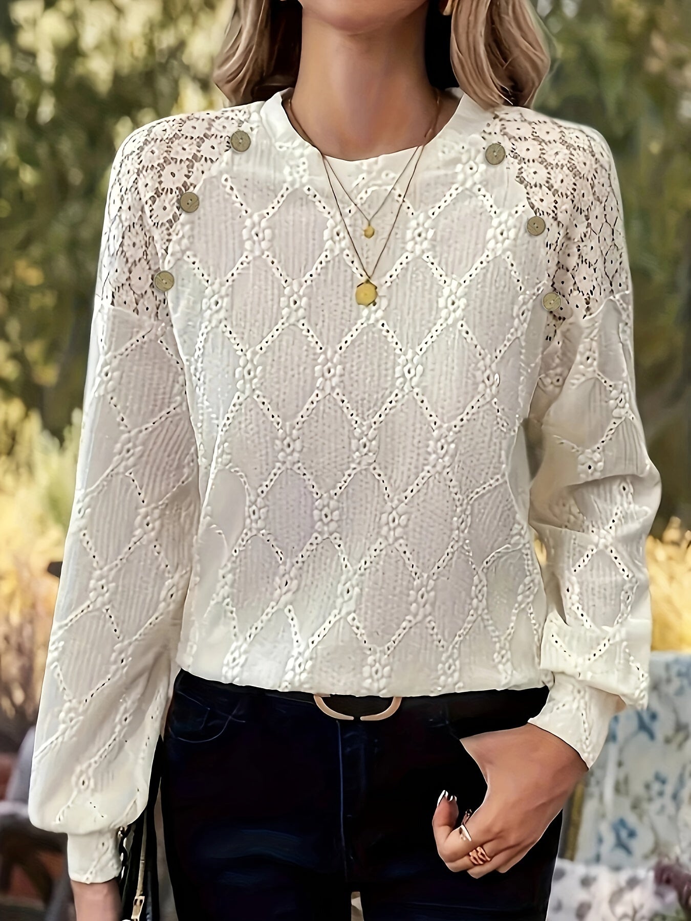 Ivy – Blusa con Dettagli di Bottoni di Ojal