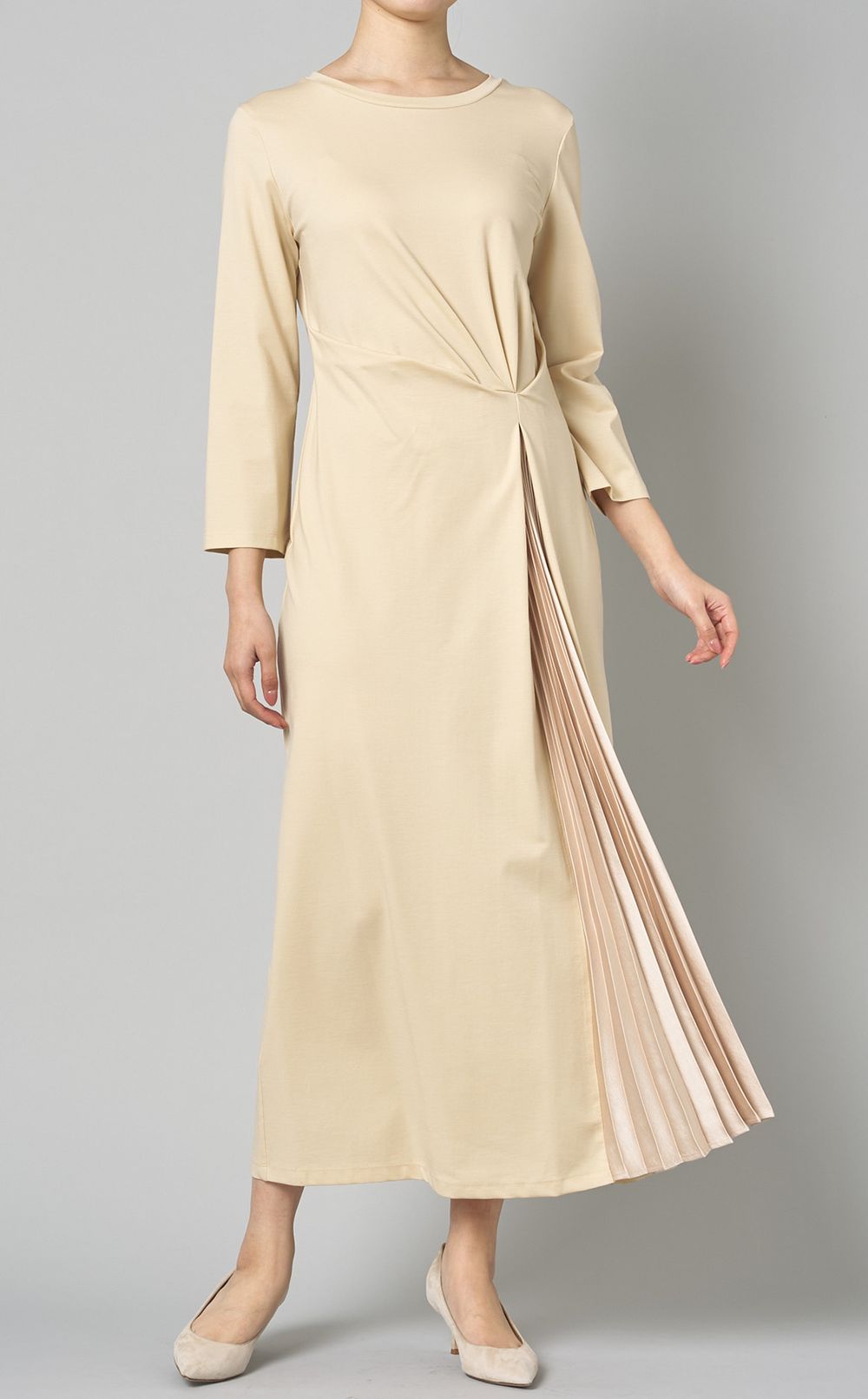 Abito in maglia con Pliegues Laterales
