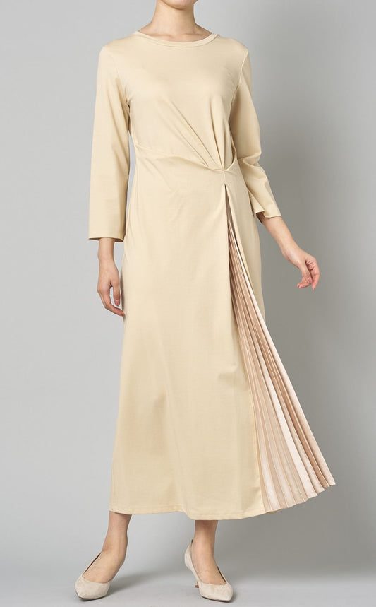 Abito in maglia con Pliegues Laterales