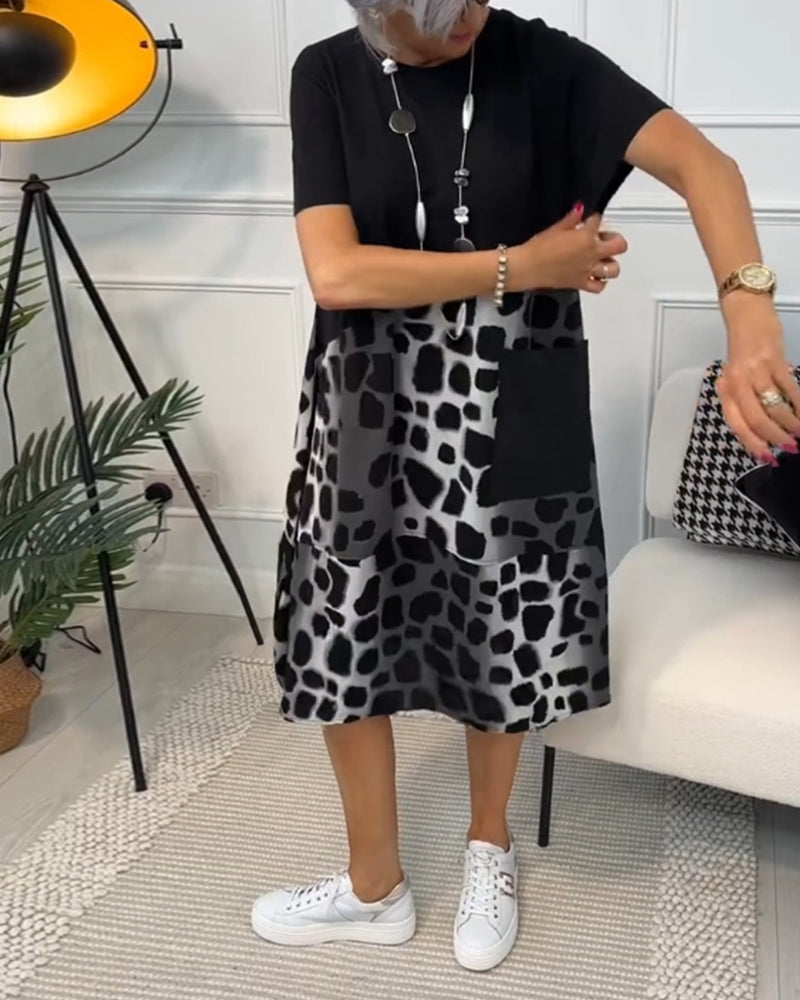 Olivia | Abito Casual Stampato con tasche
