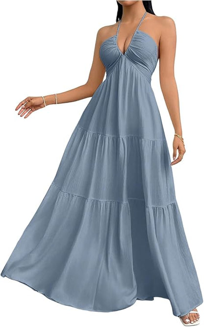 Abito maxi Fluido Elegante - Taglio Afinante e Confortevole
