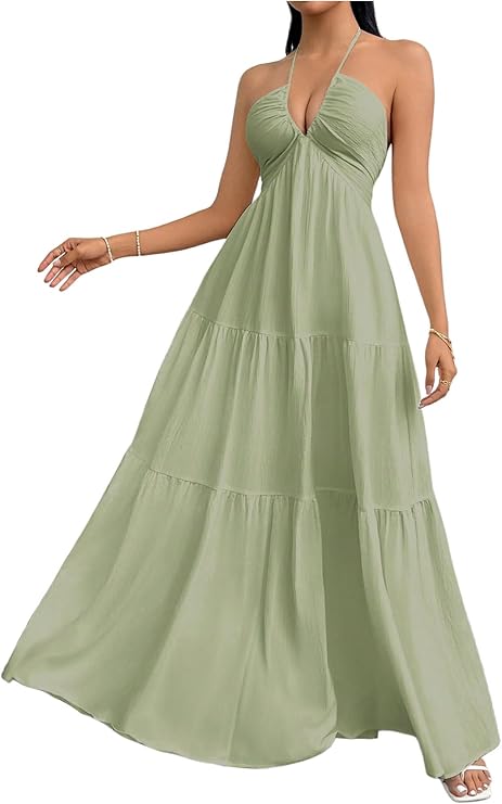 Abito maxi Fluido Elegante - Taglio Afinante e Confortevole