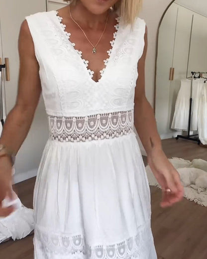 Taya – Abito in pizzo Bianco Clover