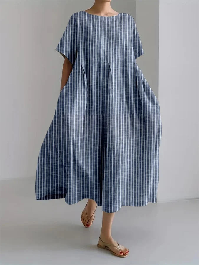 Bianca™ | Abito lungo Casual con Taglio Comodo e Stile Retrò