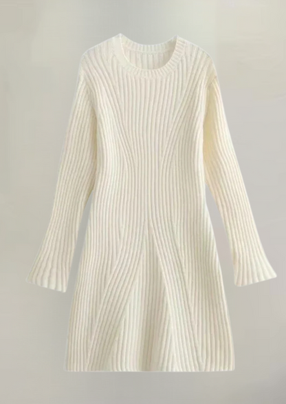 Faustine - Elegante Mini Abito di Maglia Acanalado