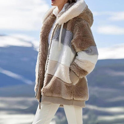 KAREN | Cappotto con cappuccio Oversize di Pelle Morbido e Calda
