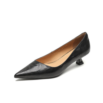 Annie - Elegantgli stivaletti in pelle con tacco medio per donna