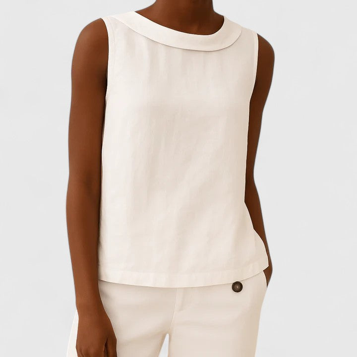 Anastine | Top elegante con Collo Enrollado