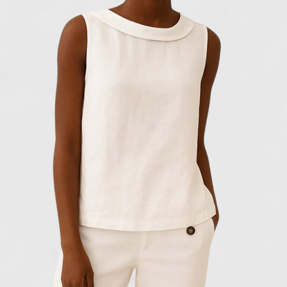 Anastine | Top elegante con Collo Enrollado