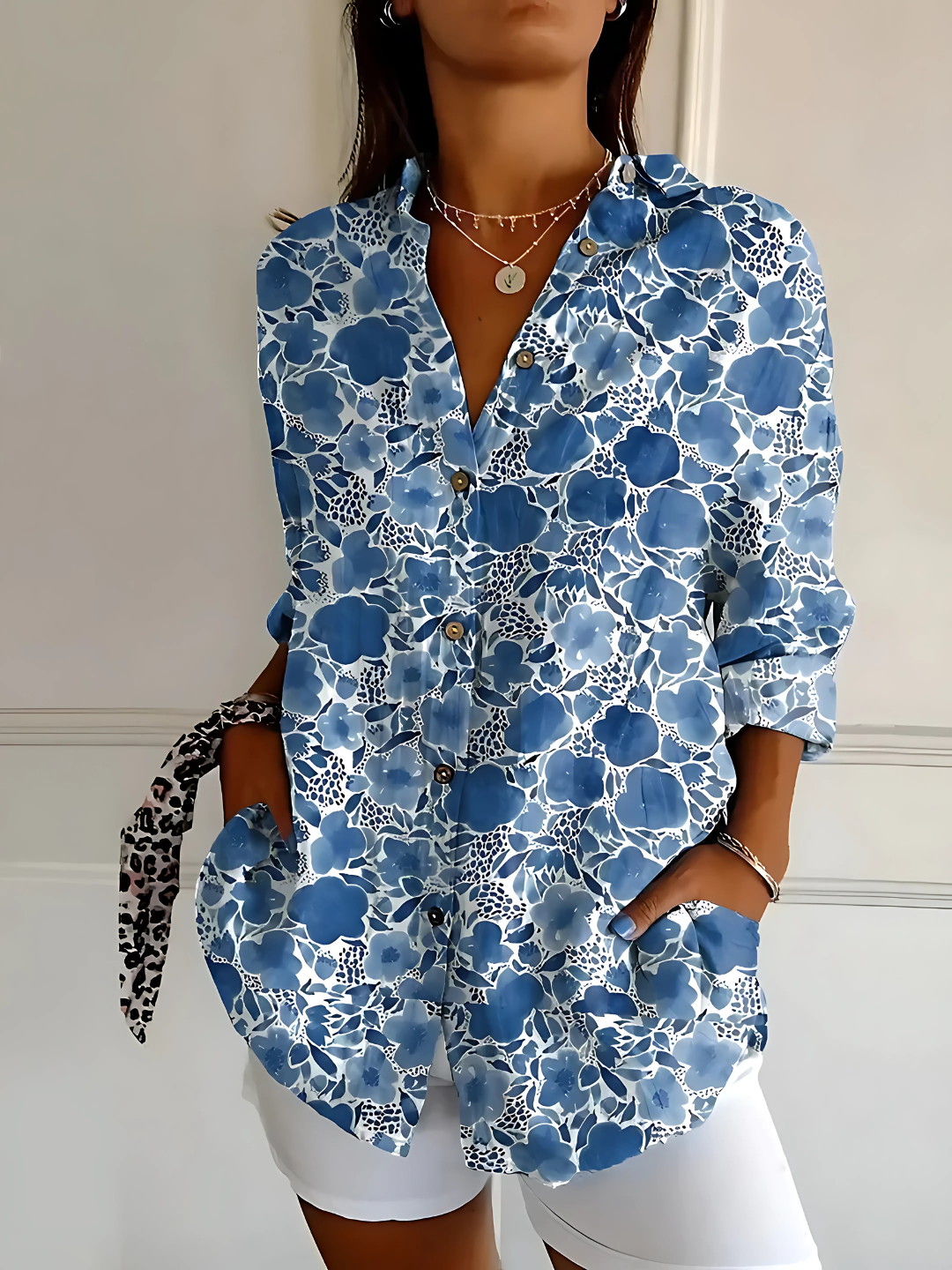 Yllona – Blusa Relaxed con bottoni