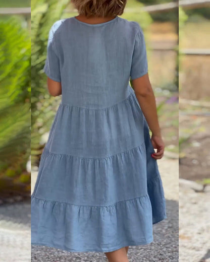 Samantha | Abito di Viento con Scollo a V e Tasche