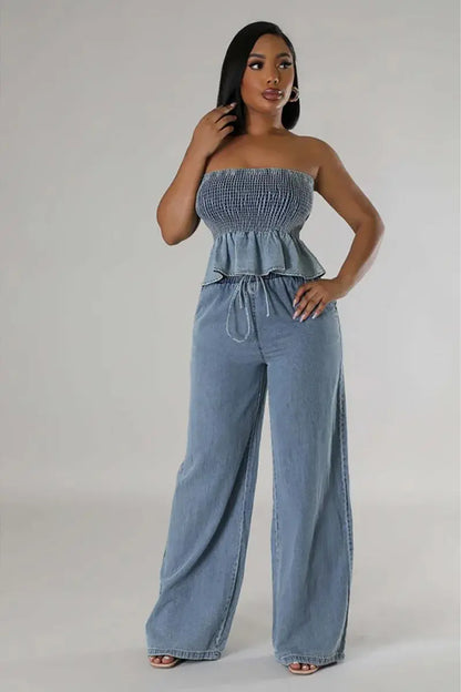 ISLA – SET DI DENIM STILOSO DI DUE PEZZI