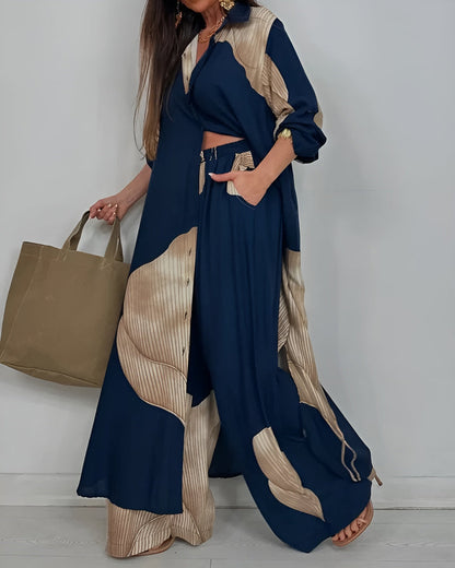 AMARA – SET DUE PEZZI CON DRAPPEGGIATO ELEGANTE