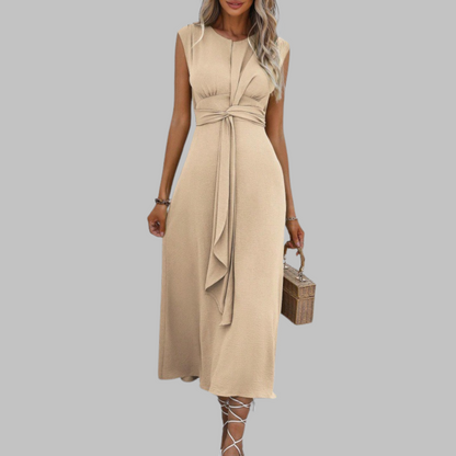 Abito lungo Elegante Senza maniche Collo rotondo - Abito maxi Chic per donna
