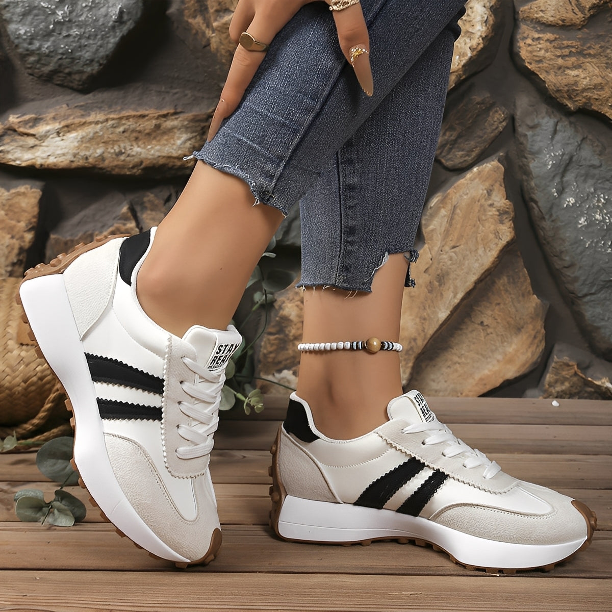 Lauren - Sneakers casual con suola gruesa per donna