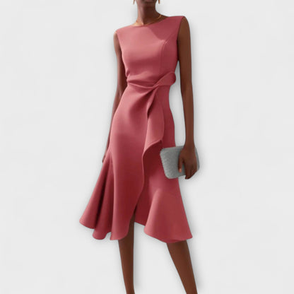 Juliette – Abito midi Asimmetrico con Drapé