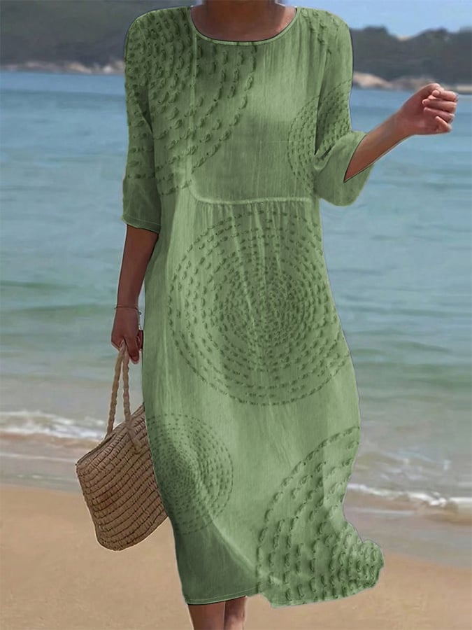 Abito casual ricamo per donna.