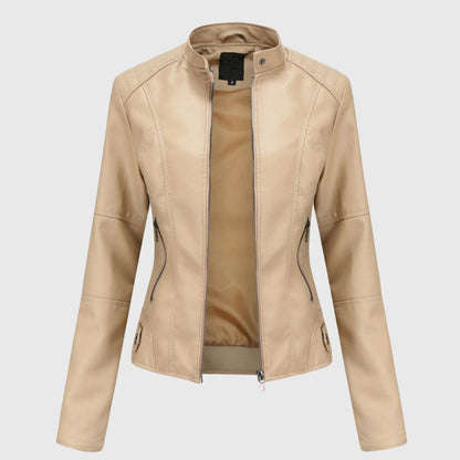 Giorgina™ - Giacca in pelle elegante da donna