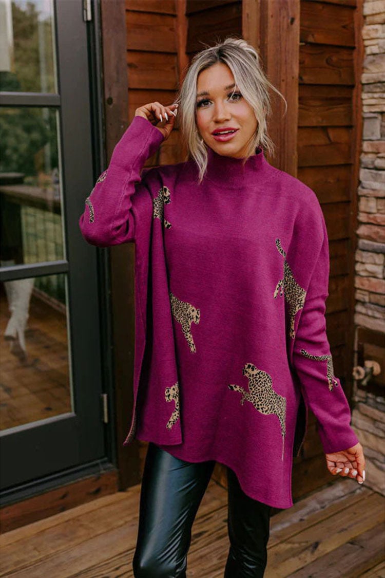 VITA – TOP CASUAL VINTAGE CON STAMPA DI TIGRE E LEOPARDO