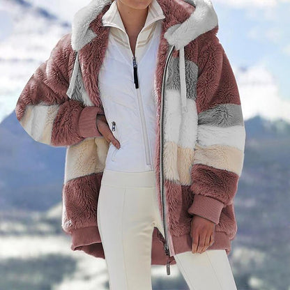 KAREN | Cappotto con cappuccio Oversize di Pelle Morbido e Calda