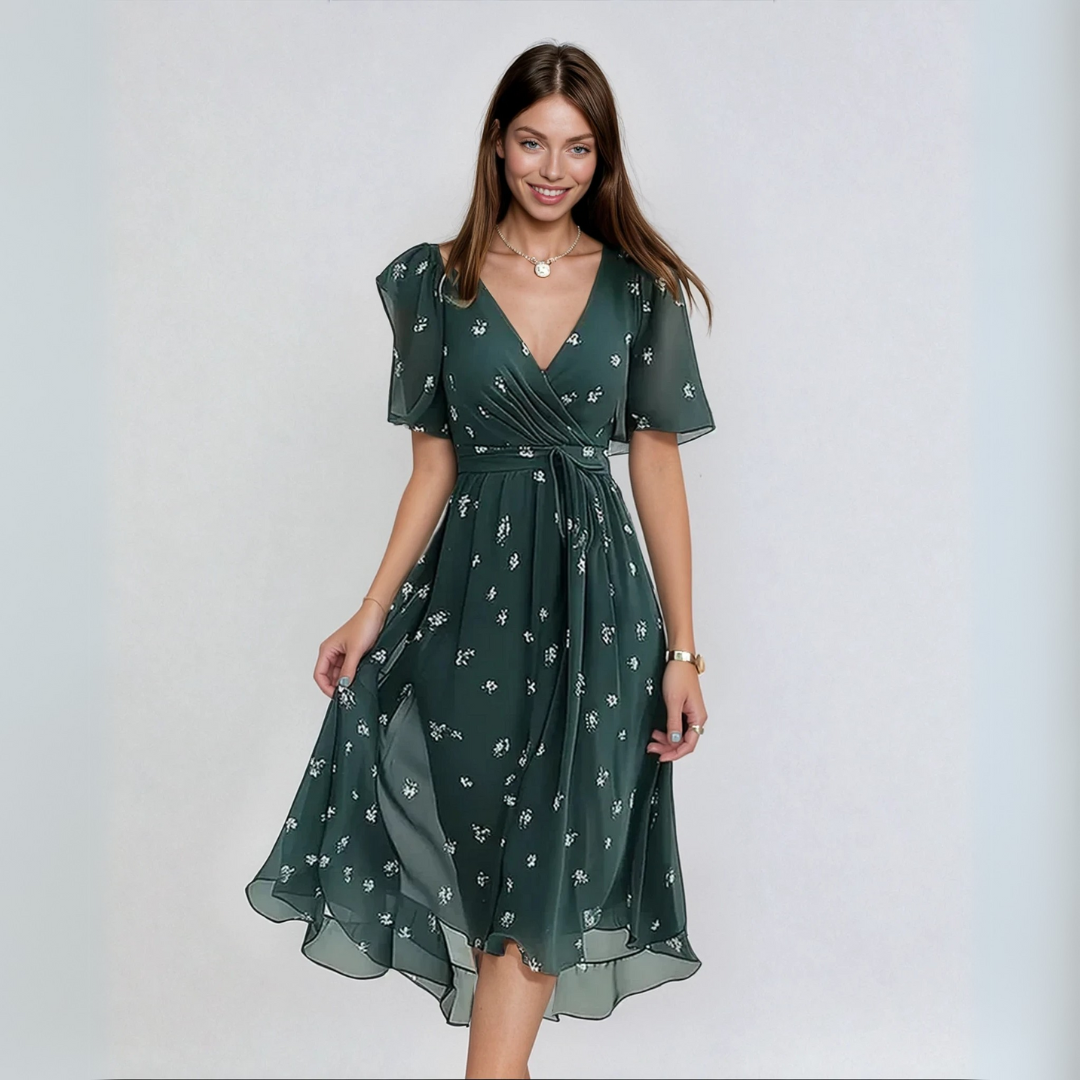 Lina™ | Abito Elegante di Maniche corte