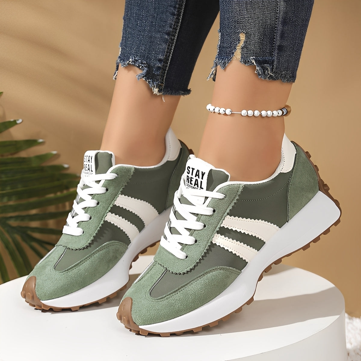 Lauren - Sneakers casual con suola gruesa per donna