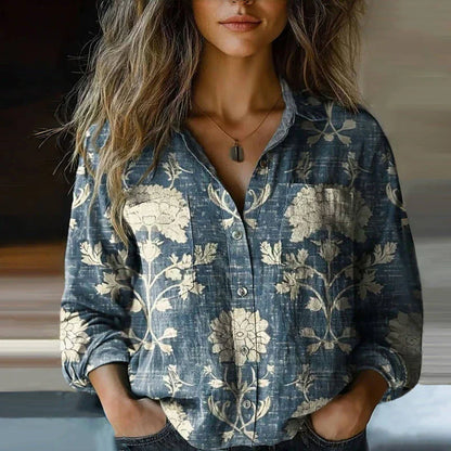 NIVES E BLUSA VINTAGE STAMPATA