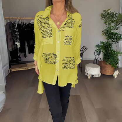 Skylar – Camicia di bottoni manuscrita