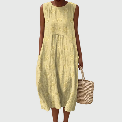 Teresa | Elegante Abito midi Senza maniche