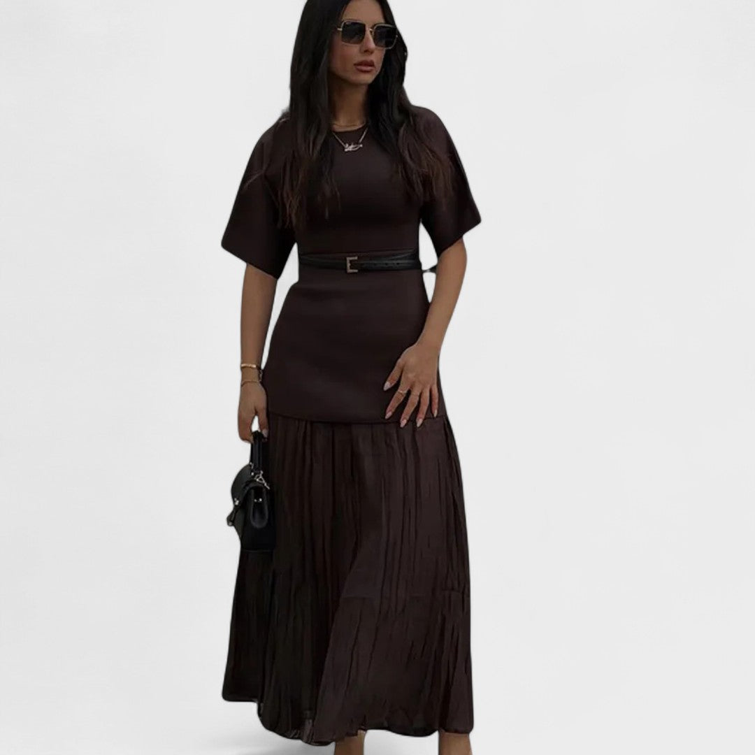 Andrea - Abito Maxi Plissettato