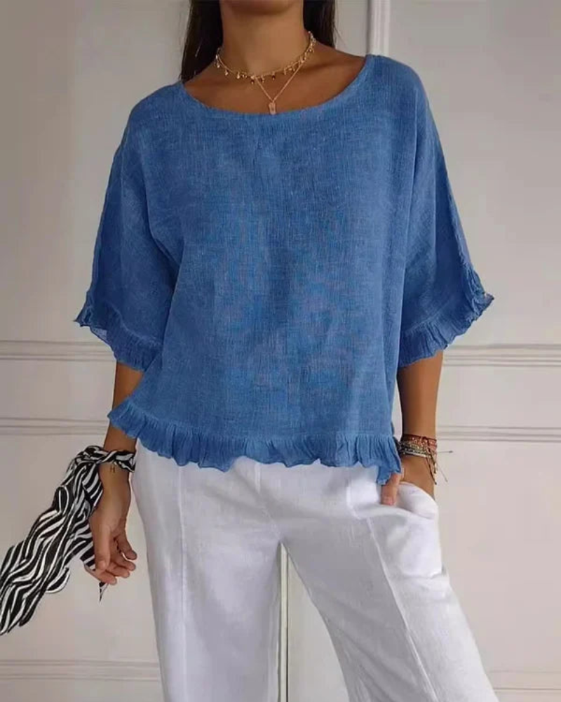 NABILA - CAMICIA DI LINO STILOSA