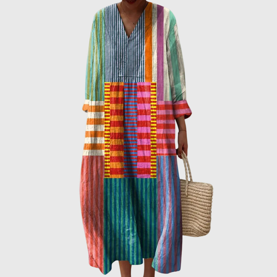Stephanie | Abito midi Geometrico